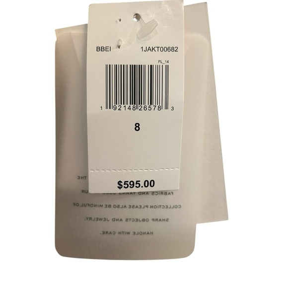 NWT A.L.C. River Linen & Cotton Double Breasted Peak Lapel Blazer Jacket, Size 8 - Picture 5 of 9